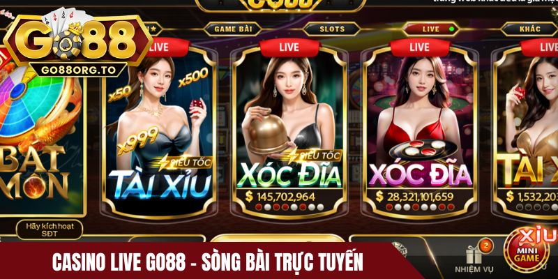 Casino Live Go88 - Trải nghiệm sòng bài trực tuyến chuẩn casino thật
