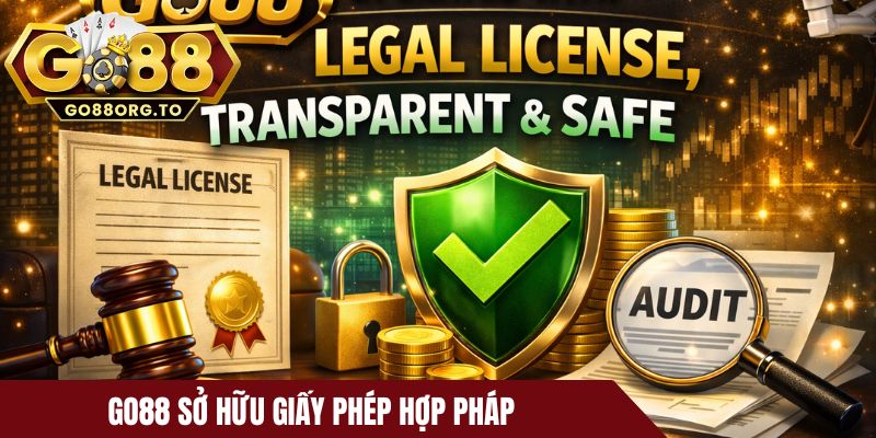 Go88 sở hữu giấy phép hợp pháp, hoạt động minh bạch & an toàn