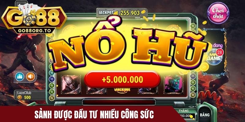 Sảnh được cổng game đầu tư nhiều công sức 